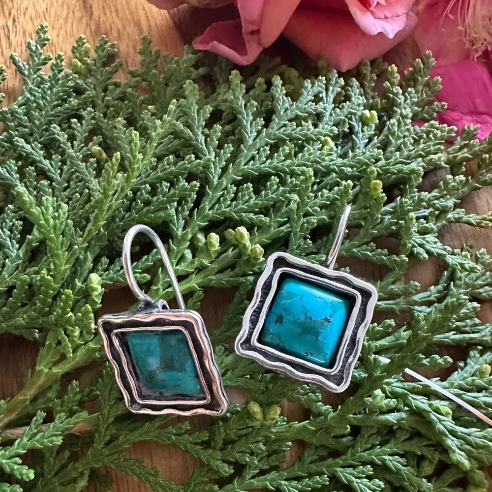Silpada sterling Silver 935 and Turquoise Earrings